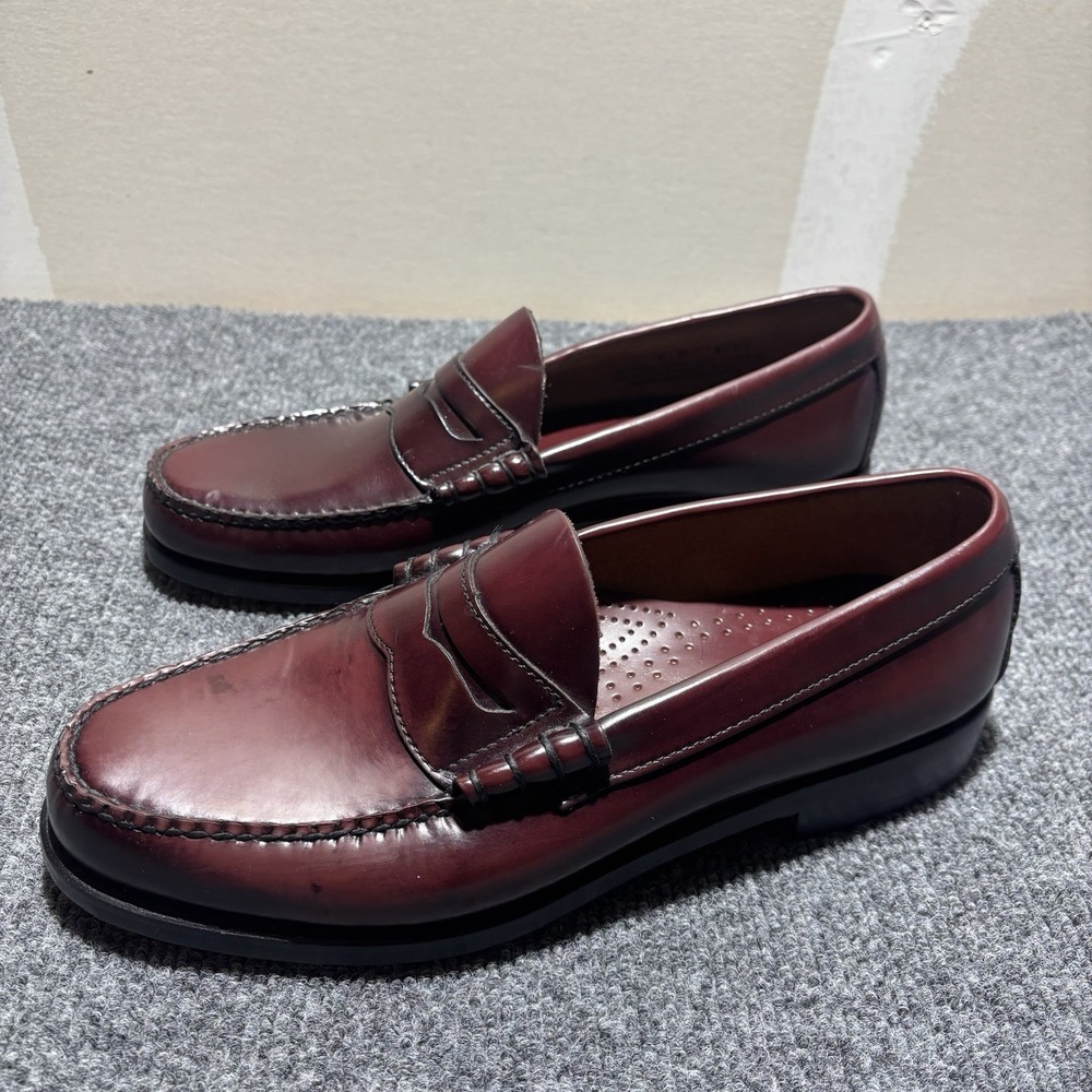 G.H. Bass & Co. Weejuns Men's Burgundy Leather Penny Loafers Slip-On 9 D